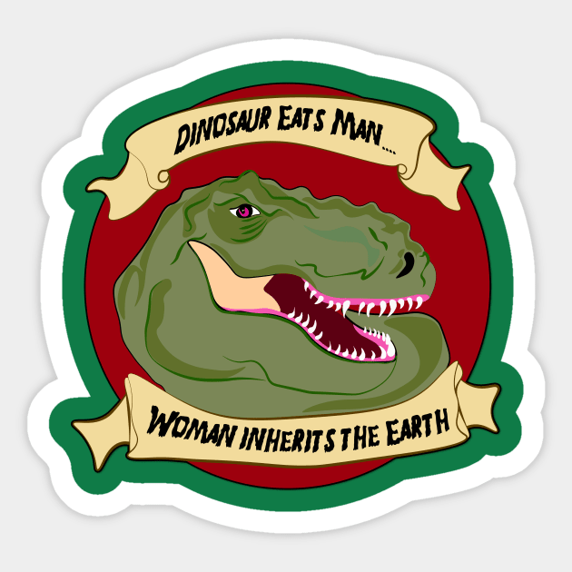 Dinosaur Eats Man... Sticker by POPCULT